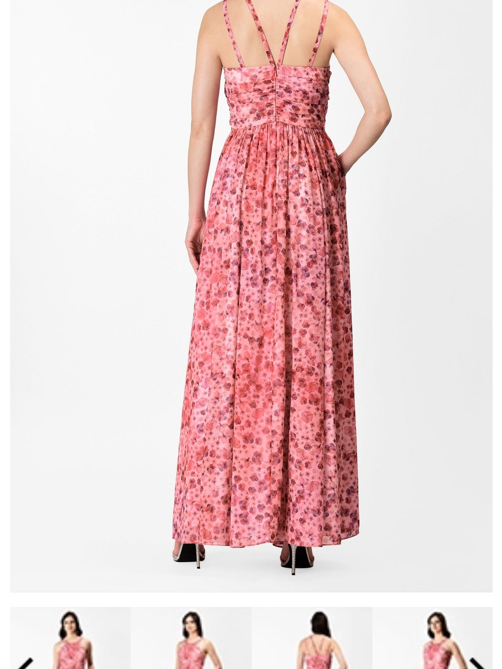 Pink Floral Maxi Dress